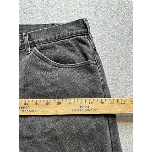 Vintage LL Bean Jeans Mens 36x34 (33x33) Gray Tartan Flannel Lined Made USA 90s - Picture 9 of 16